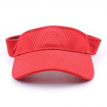 plain blank red sports visor hats