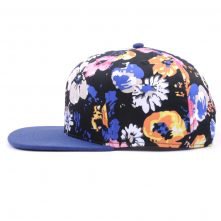 suede flat brim printed snapback hat