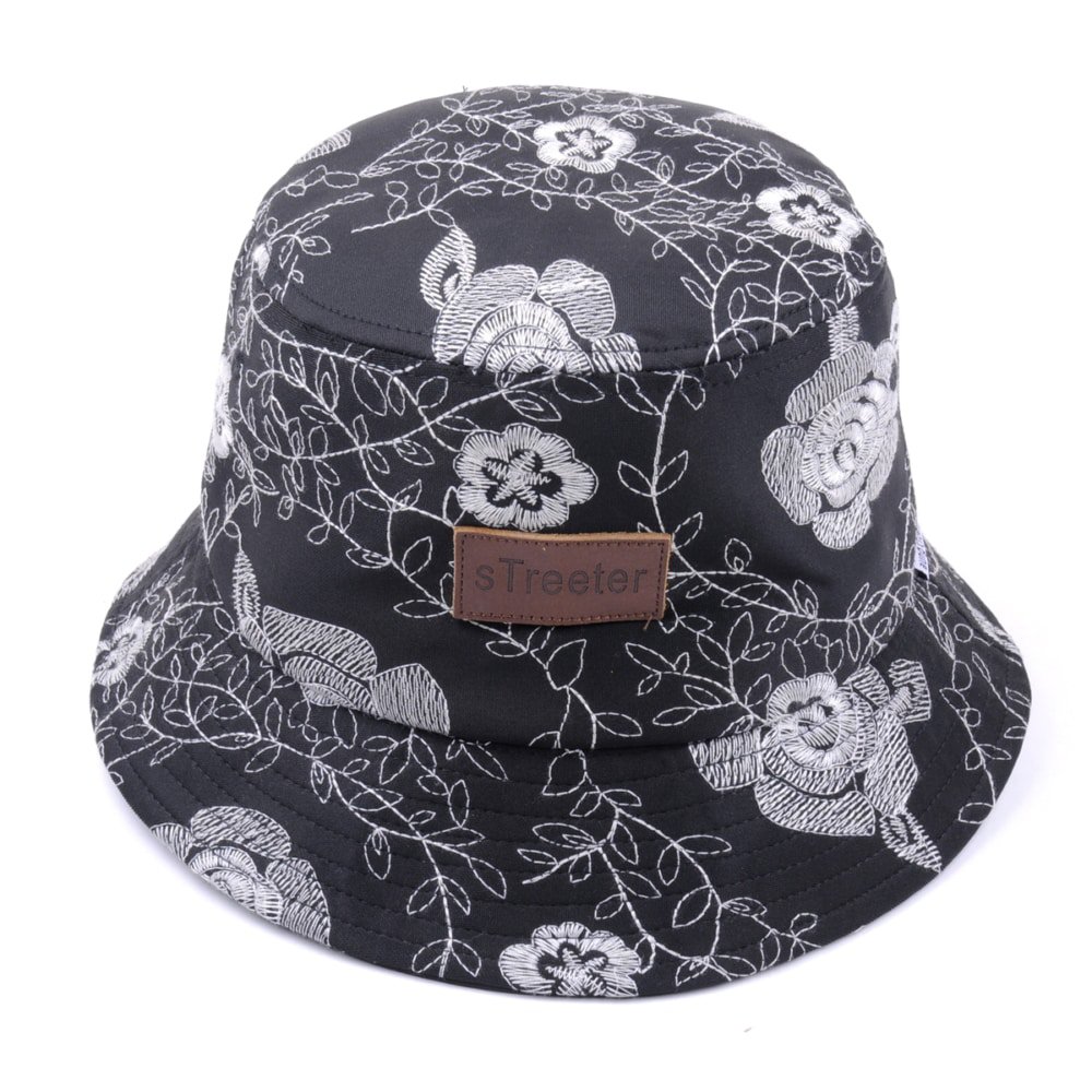 aungcrown logo printed fabric bucket hat