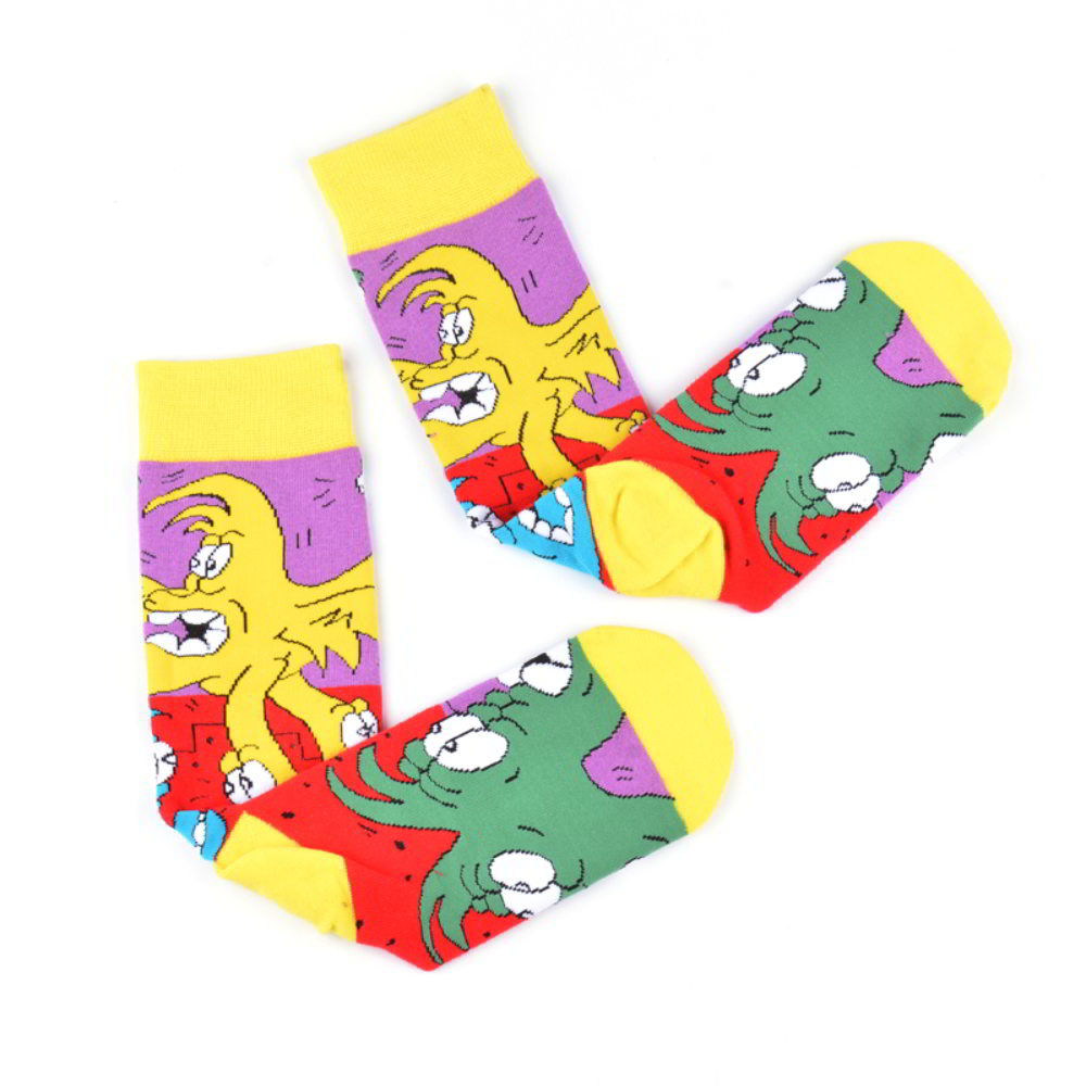 Jacquard Cartoon Colorful Custom Logo Socks