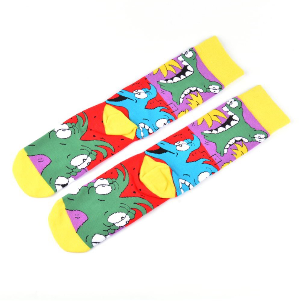 Jacquard Cartoon Colorful Custom Logo Socks