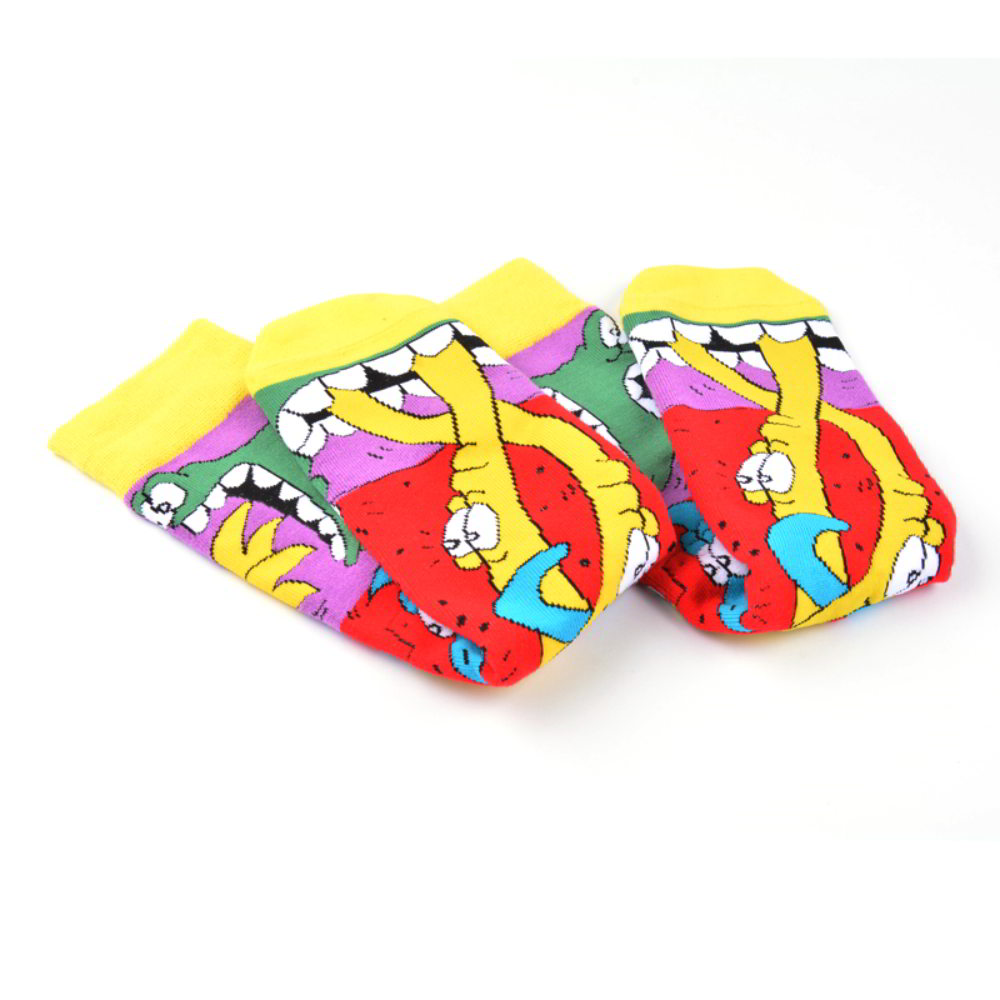 Jacquard Cartoon Colorful Custom Logo Socks