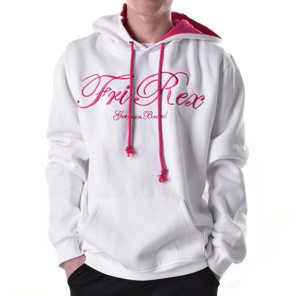 fashion streetwear embroidery white mens hoodie