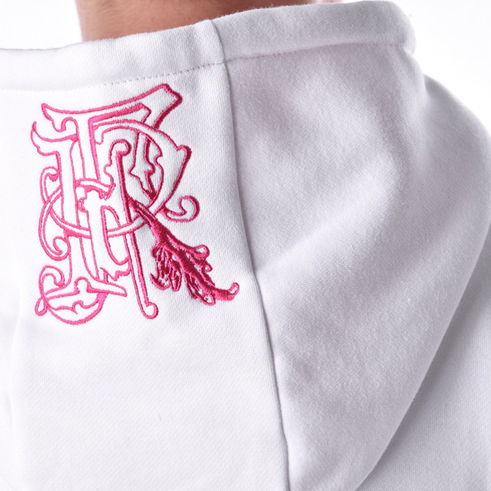 fashion streetwear embroidery white mens hoodie