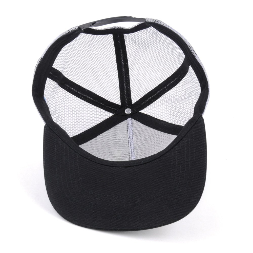 embroidery logo black trucker cap mesh hat