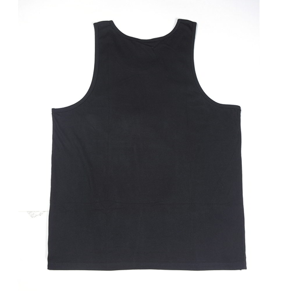 printing logo black mens tank top