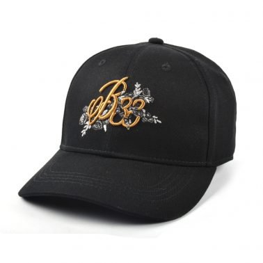 high quality embroidery logo black sports baseball caps