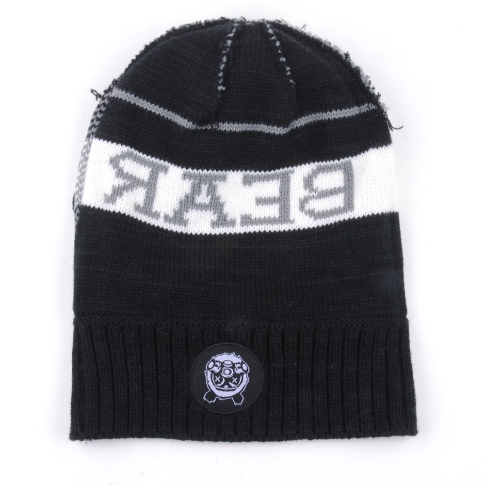 jacquard logo pom pom warm winter beanies hats