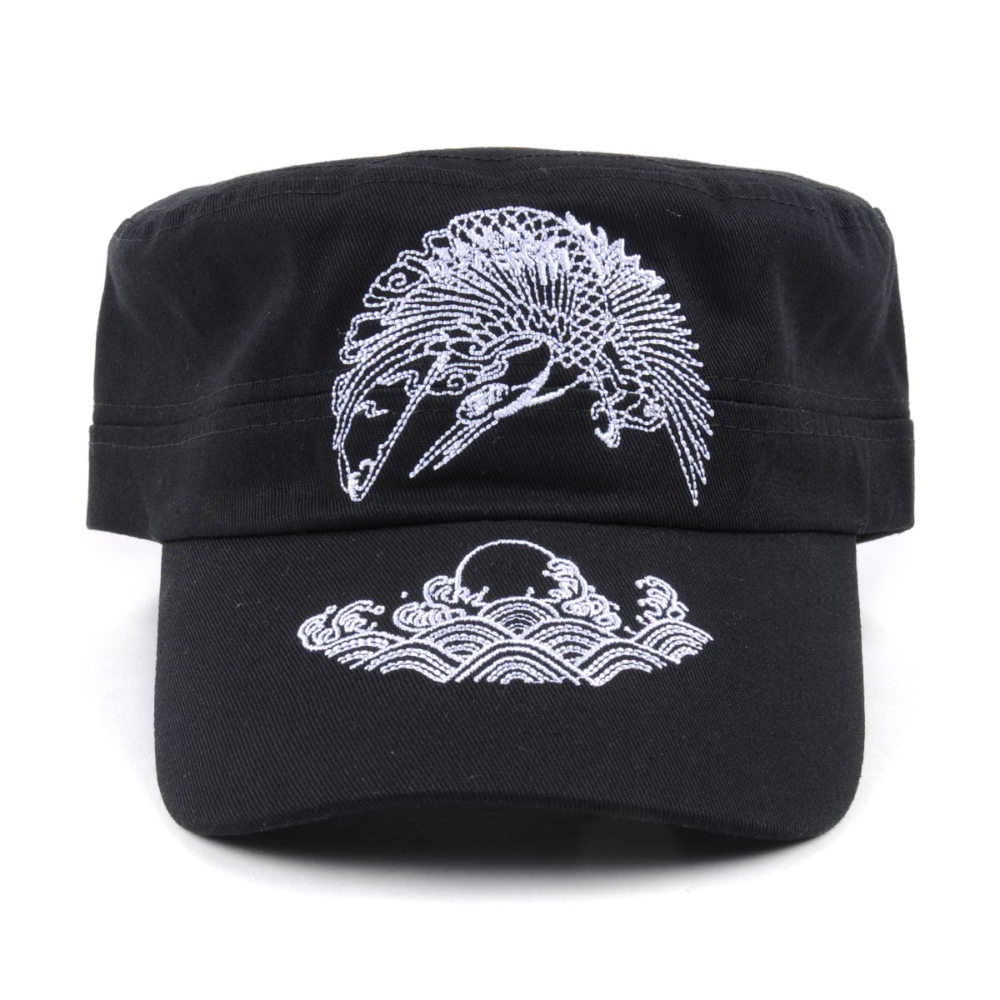 aungcrown plain embroidery logo flat top hats custom china factory