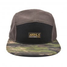 cotton woven patch 5 panels cap