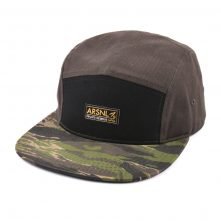 cotton woven patch 5 panels cap