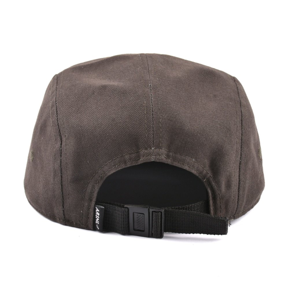 cotton woven patch 5 panels cap