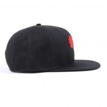 embroidery logo plain black snapback hats