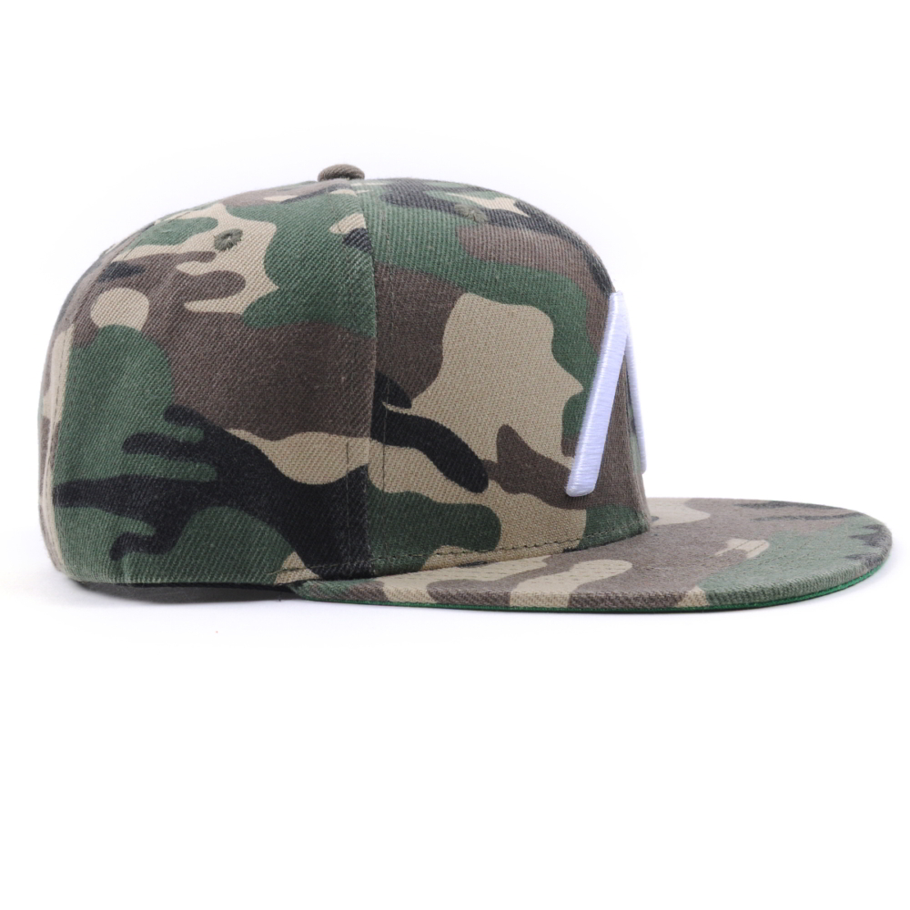 3d embroidery printed camo snapback hats