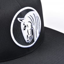 black snapback caps embroidery logo custom