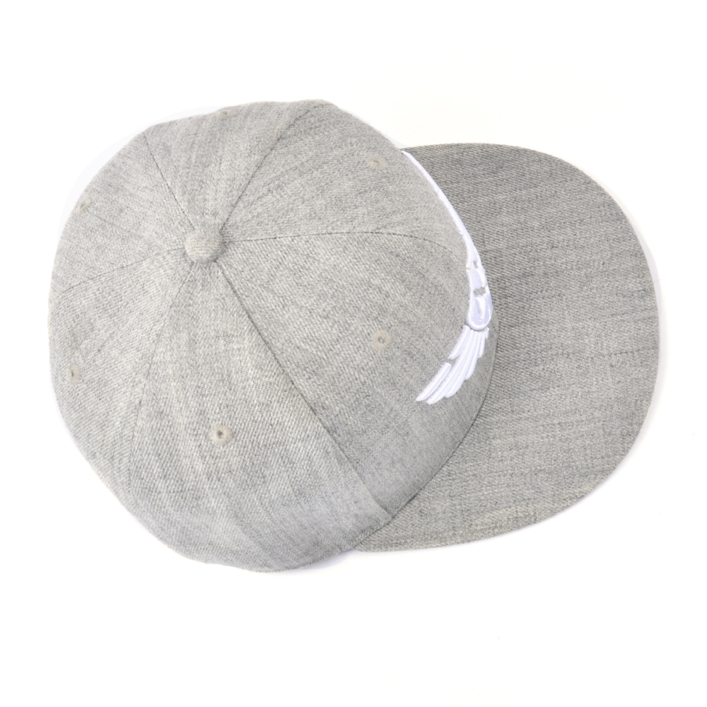 3d embroidery gray acrylic wool snapback caps
