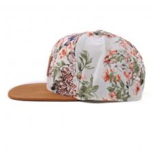 leather patch suede brim printing snapback caps