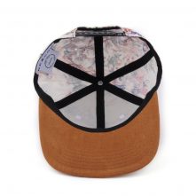 leather patch suede brim printing snapback caps