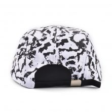 black suede 5 panels printing caps