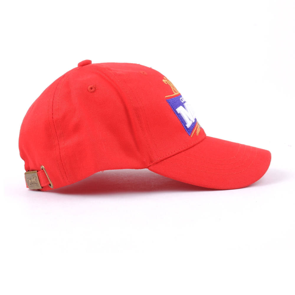 high quality embroidery sports red baseball caps