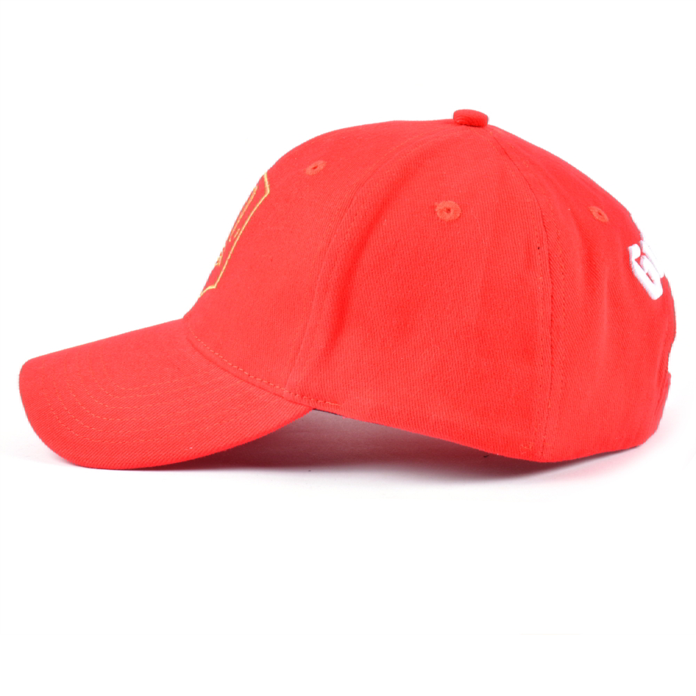 plain embroidery red baseball caps custom