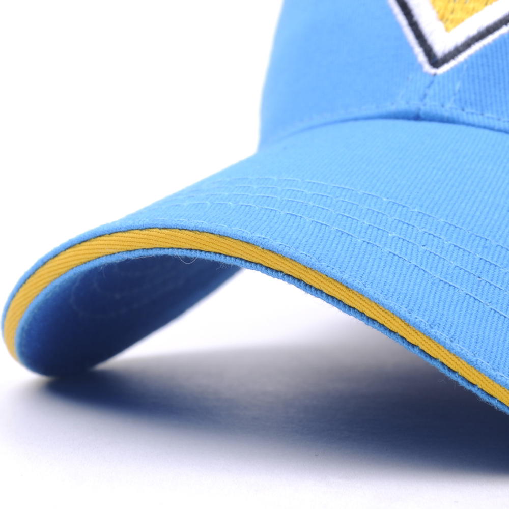 plain embroidery sandwich brim blue baseball caps