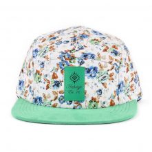 suede brim printing 5 panels caps