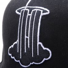 flat embroidery black snapback caps custom