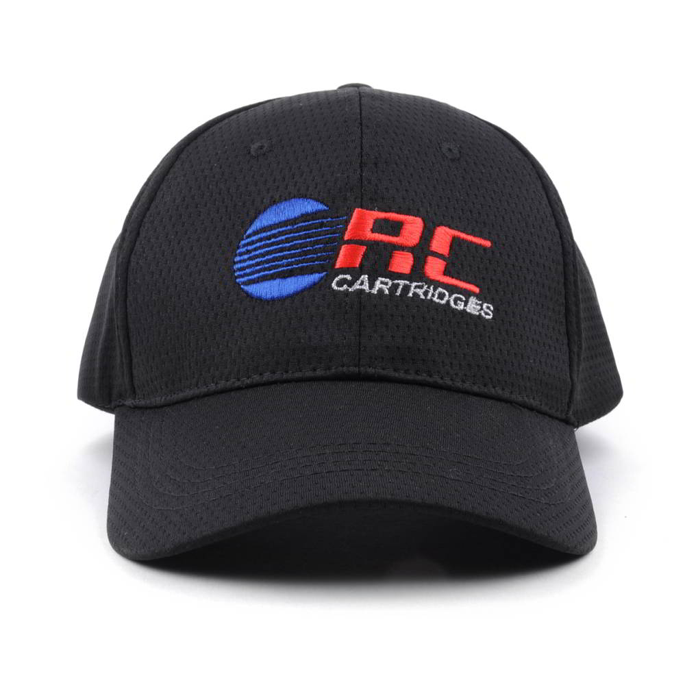 flat embroidery sports black caps design logo