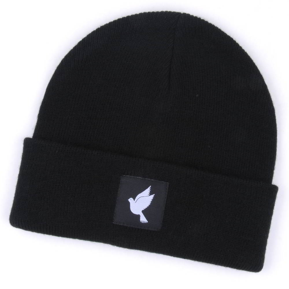 black knit hats cuffed winter beanies