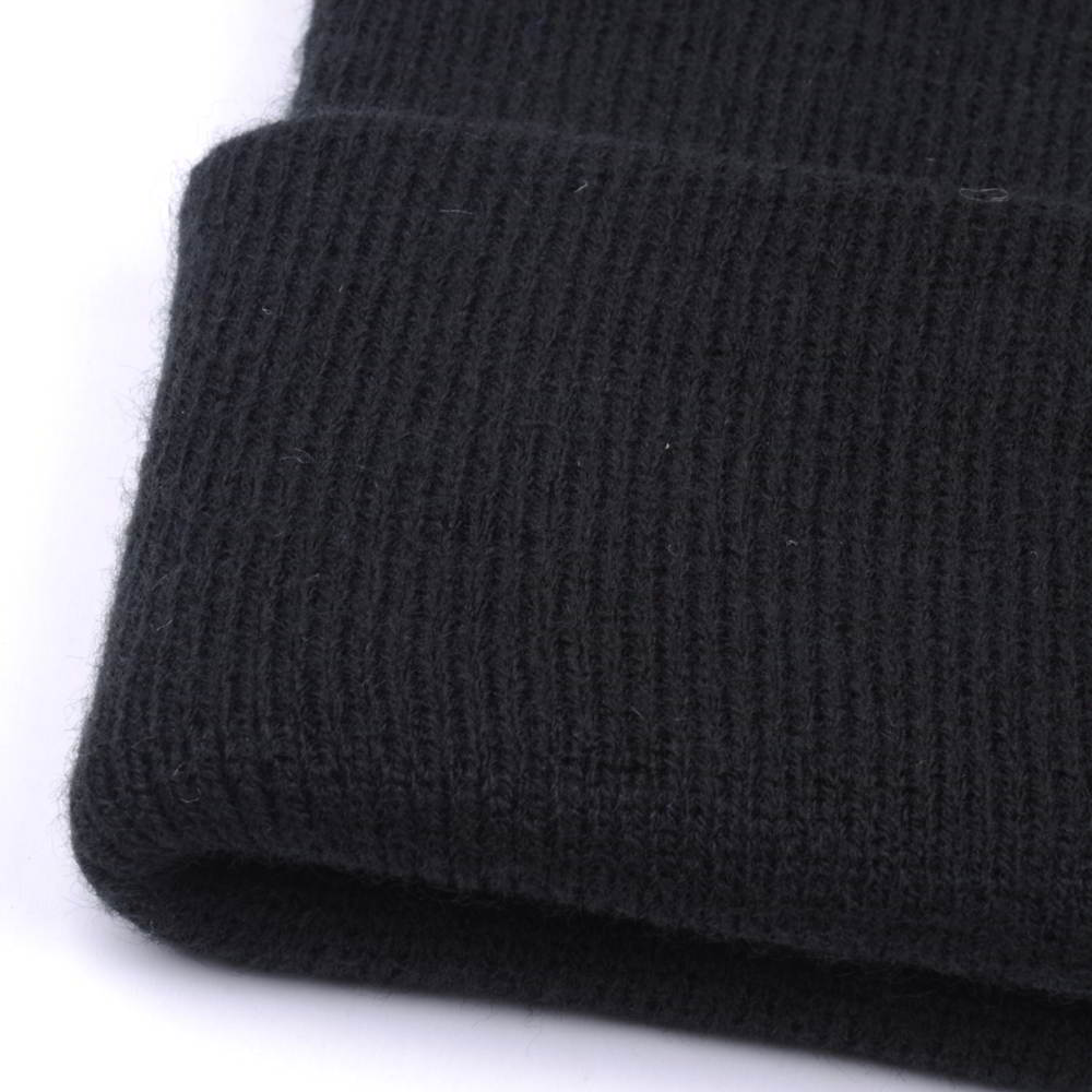 black knit hats cuffed winter beanies