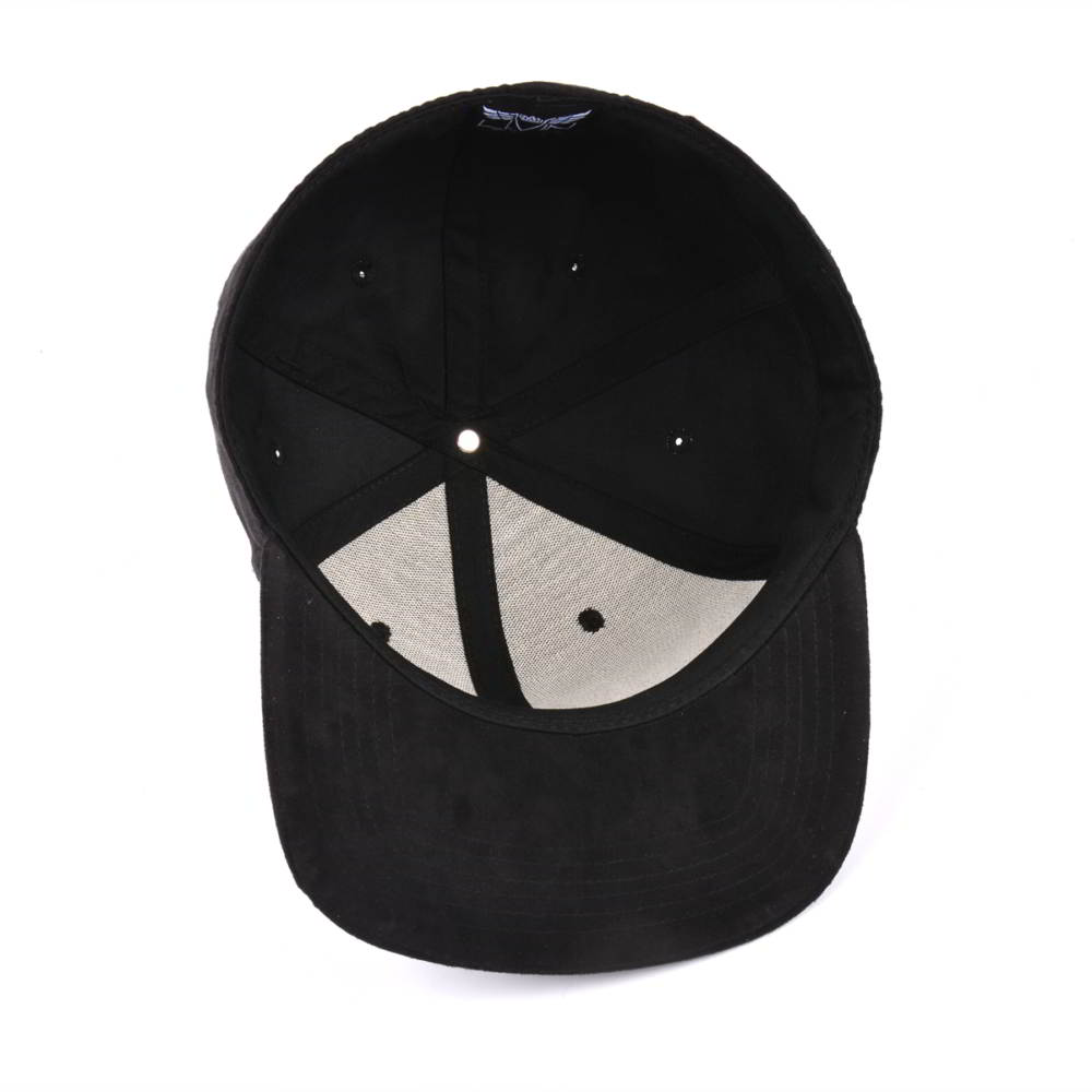 embroidery black suede fitted snapback hats