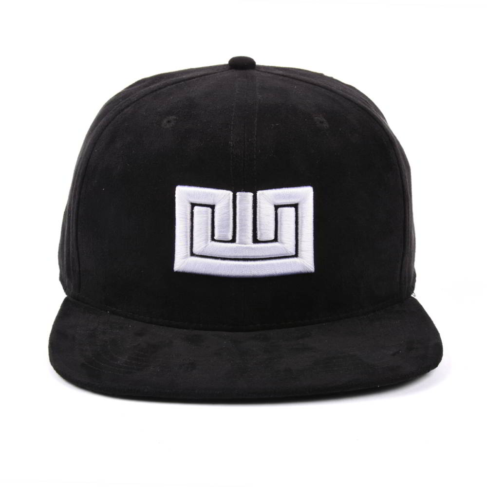 embroidery black suede fitted snapback hats