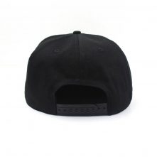 flat embroidery black snapback caps custom