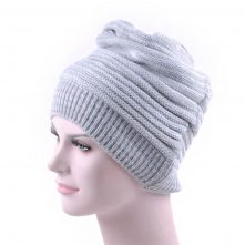 gray no logo blank winter knitted slouchy beanies