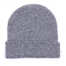 gray plain winter beanies design logo custom knitted hats