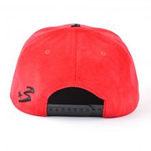 plain embroidery logo red corduroy snapback hats