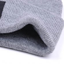 plain logo winter cuffed knitted beanies