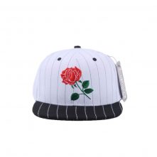 rose embroidery logo two color snapback caps custom
