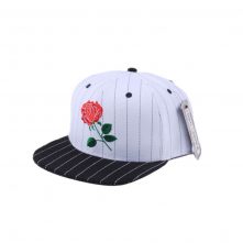 rose embroidery logo two color snapback caps custom