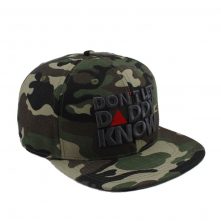 3d embroidery camo flat brim snapback caps