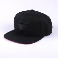 black 3d embroidery flat brim snapback hats