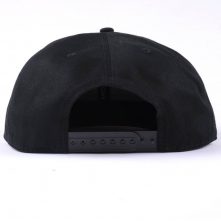 black 3d embroidery flat brim snapback caps