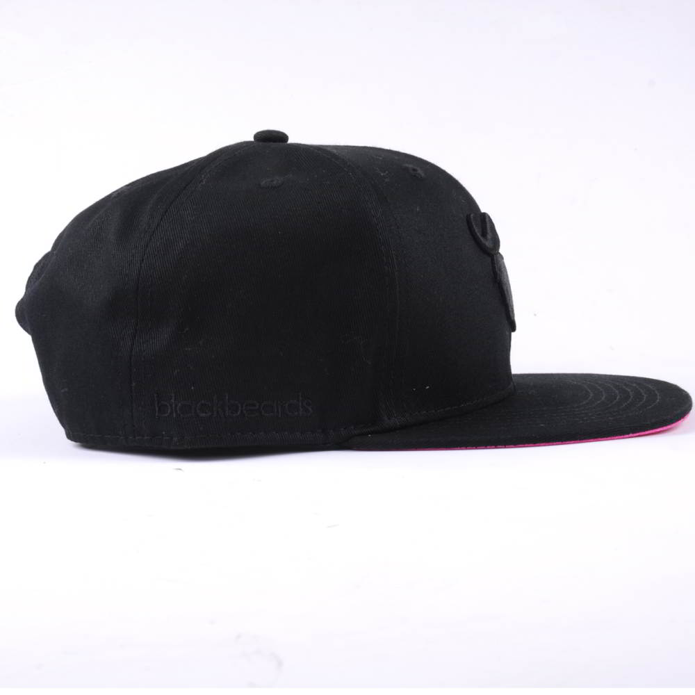 black 3d embroidery flat brim snapback hats