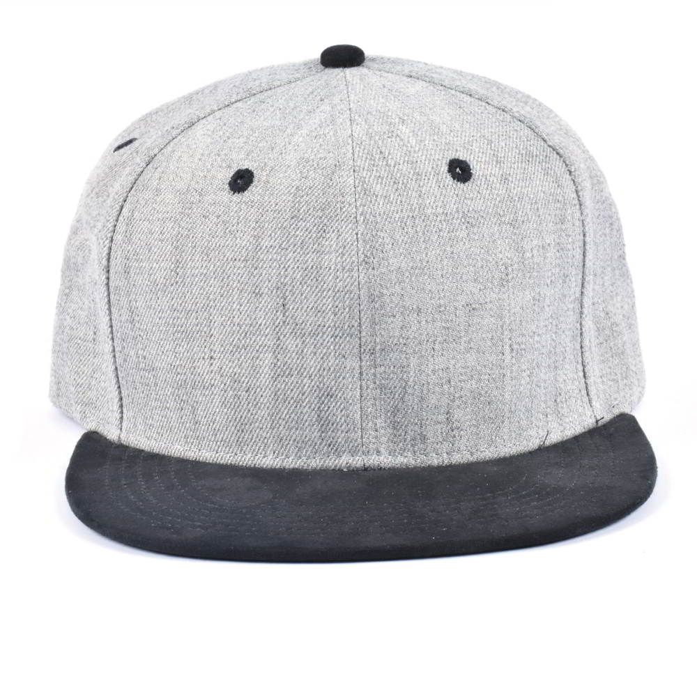 blank no logo acrylic wool suede brim snapback hats