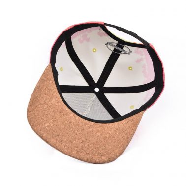 cork brim embroidery patch 5 panels snapback hats