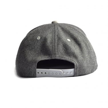 metal wool flat embroidery gray snapback hats