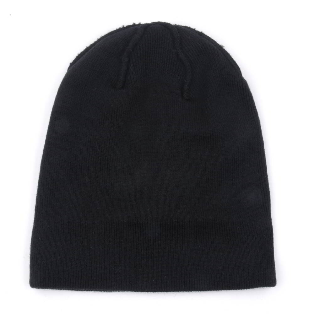 plain blank without logo black cuffed beanies