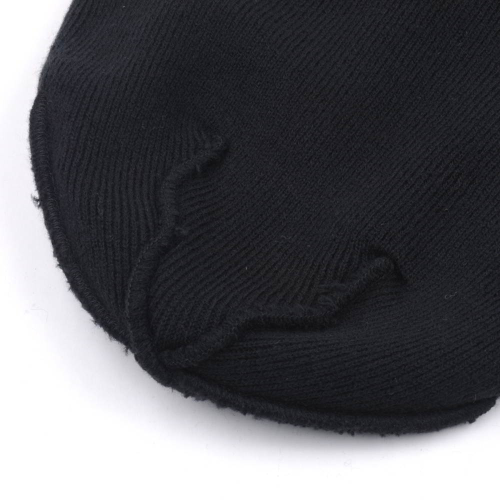 plain blank without logo black cuffed beanies