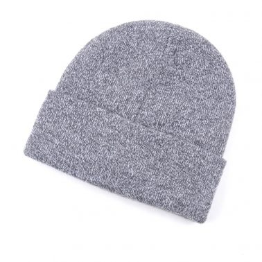 plain embroidery logo design winter knitted cuffed beanies